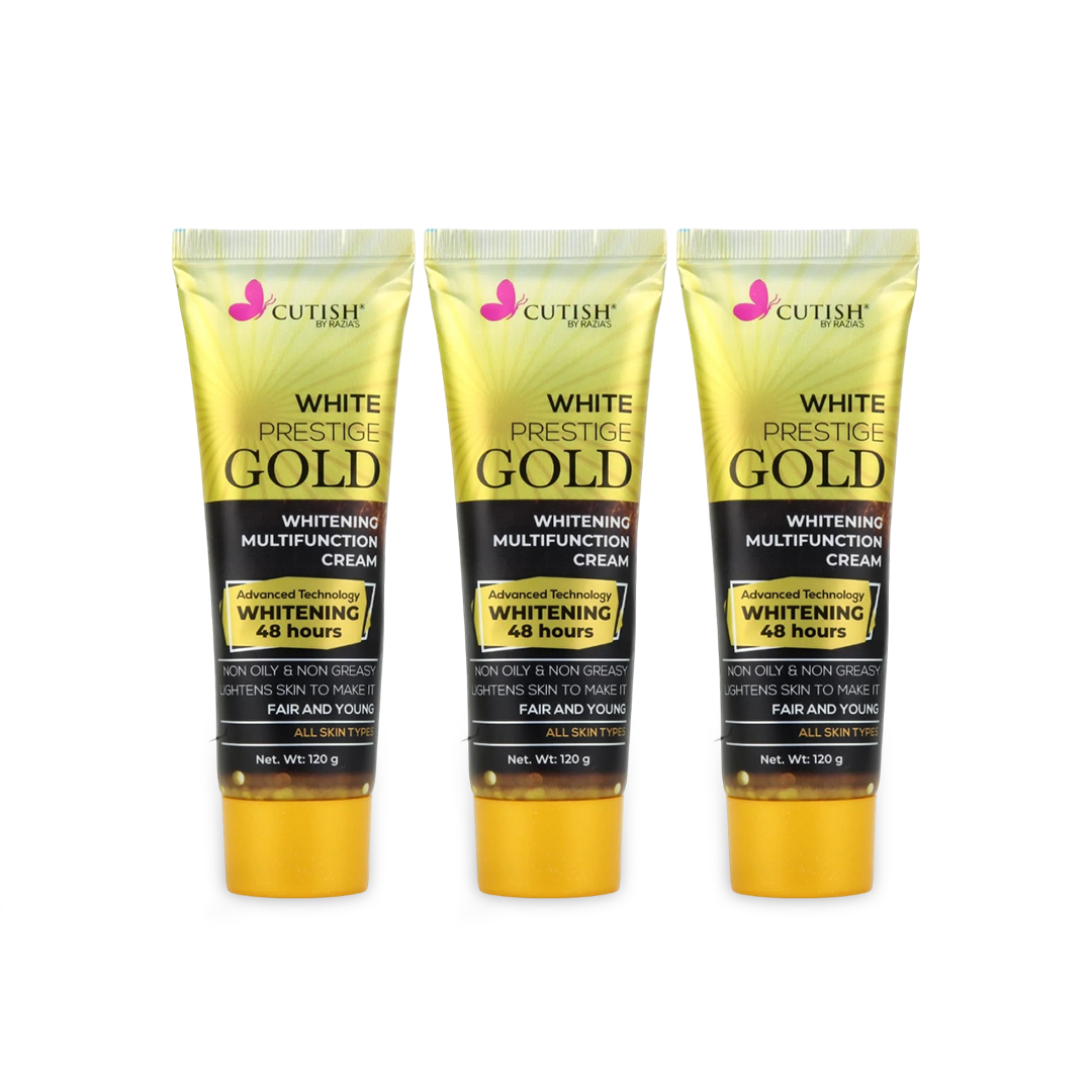 Cutish White Prestige Gold Cream - Pack of 3