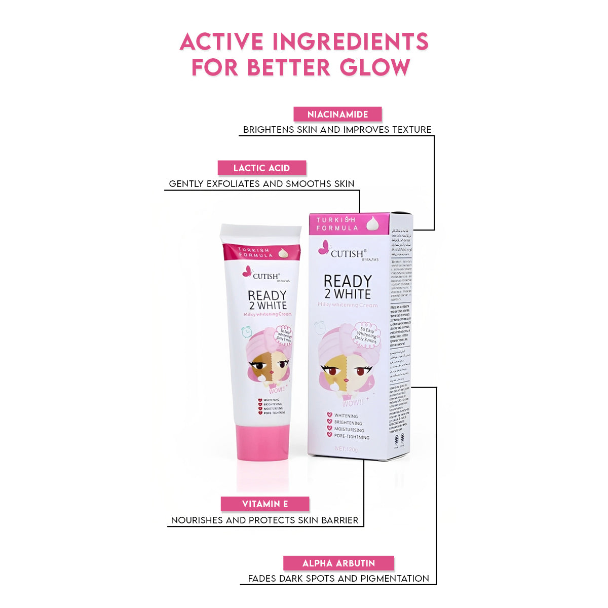 Ready 2 White Milky Whitening Cream