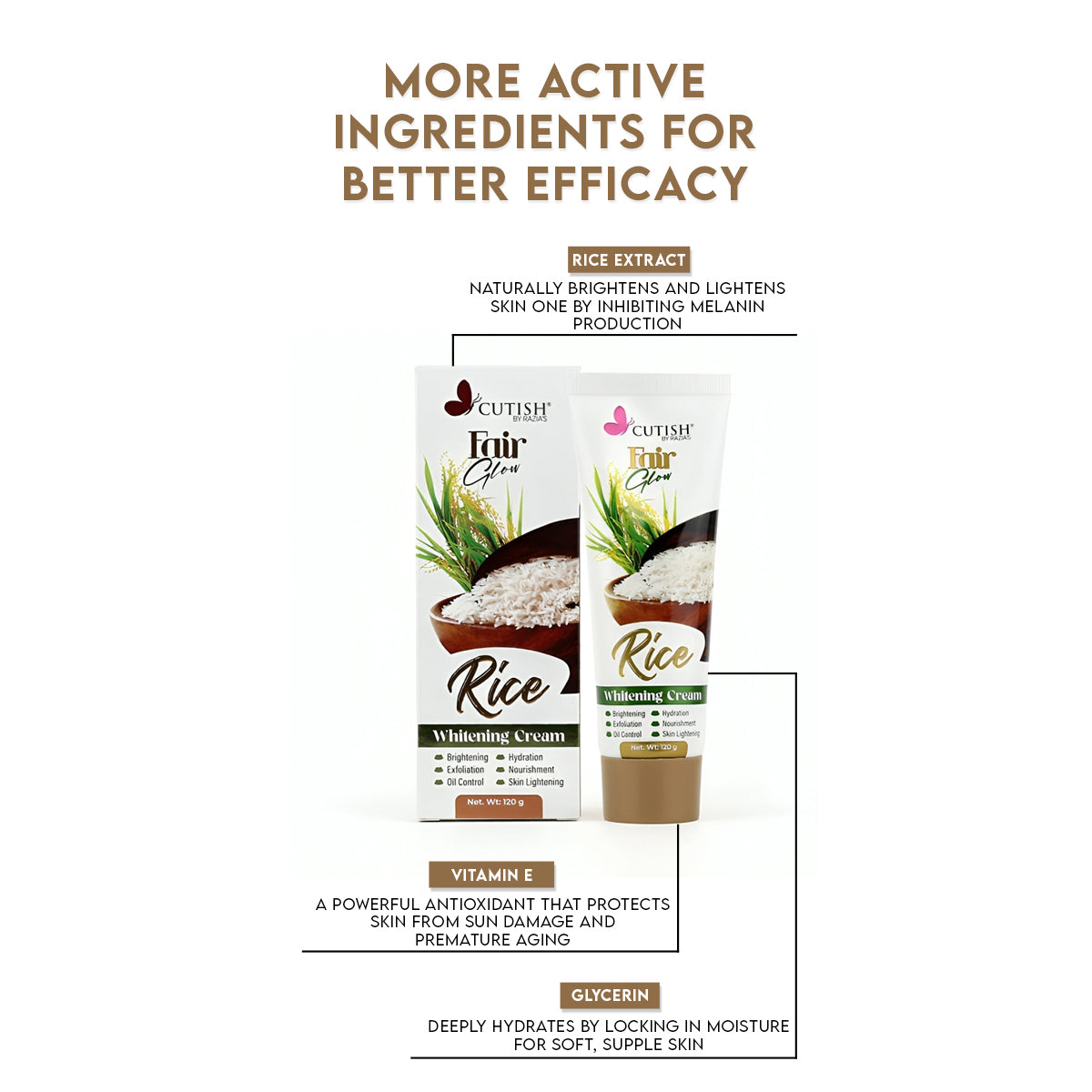 CUTISH KOREAN RICE WHITENING CREAM