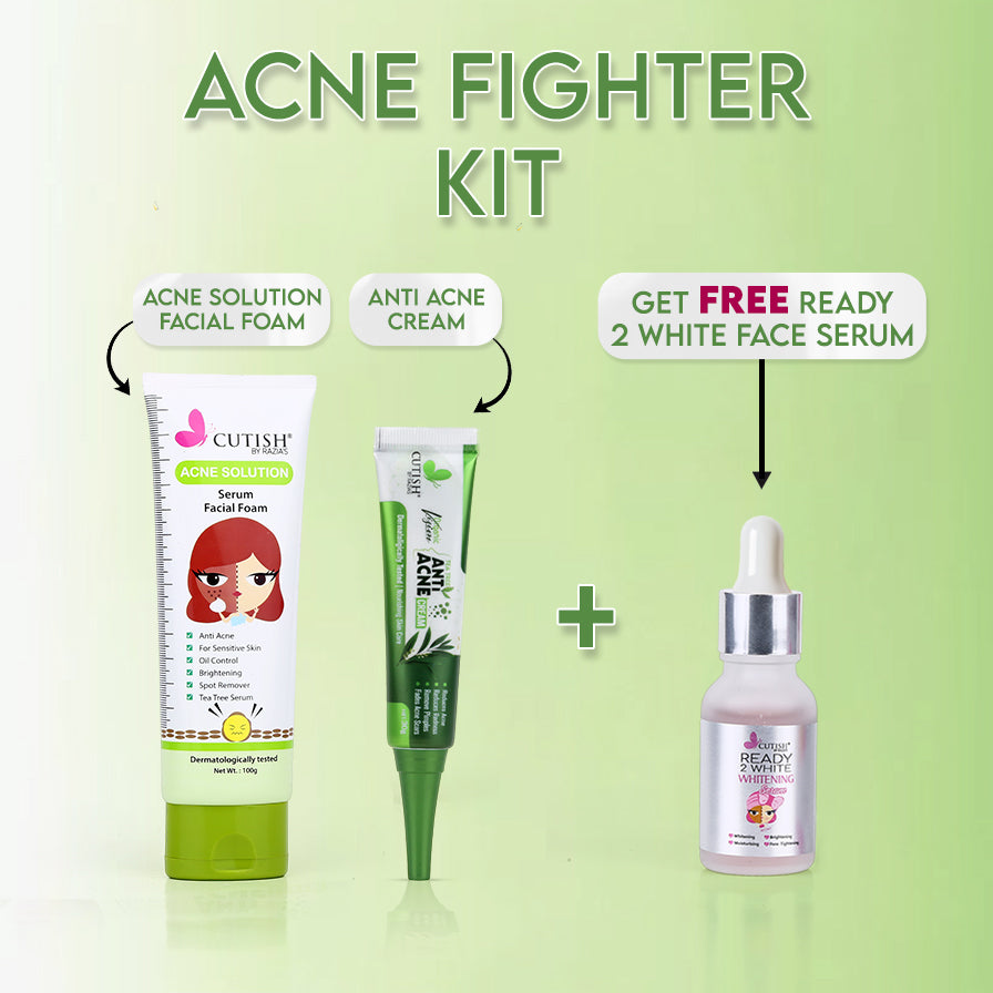 Acne Fighter Kit , 1 x Acne Face Wash , 1 x Acne Cream , 1 x R2W Serum Free