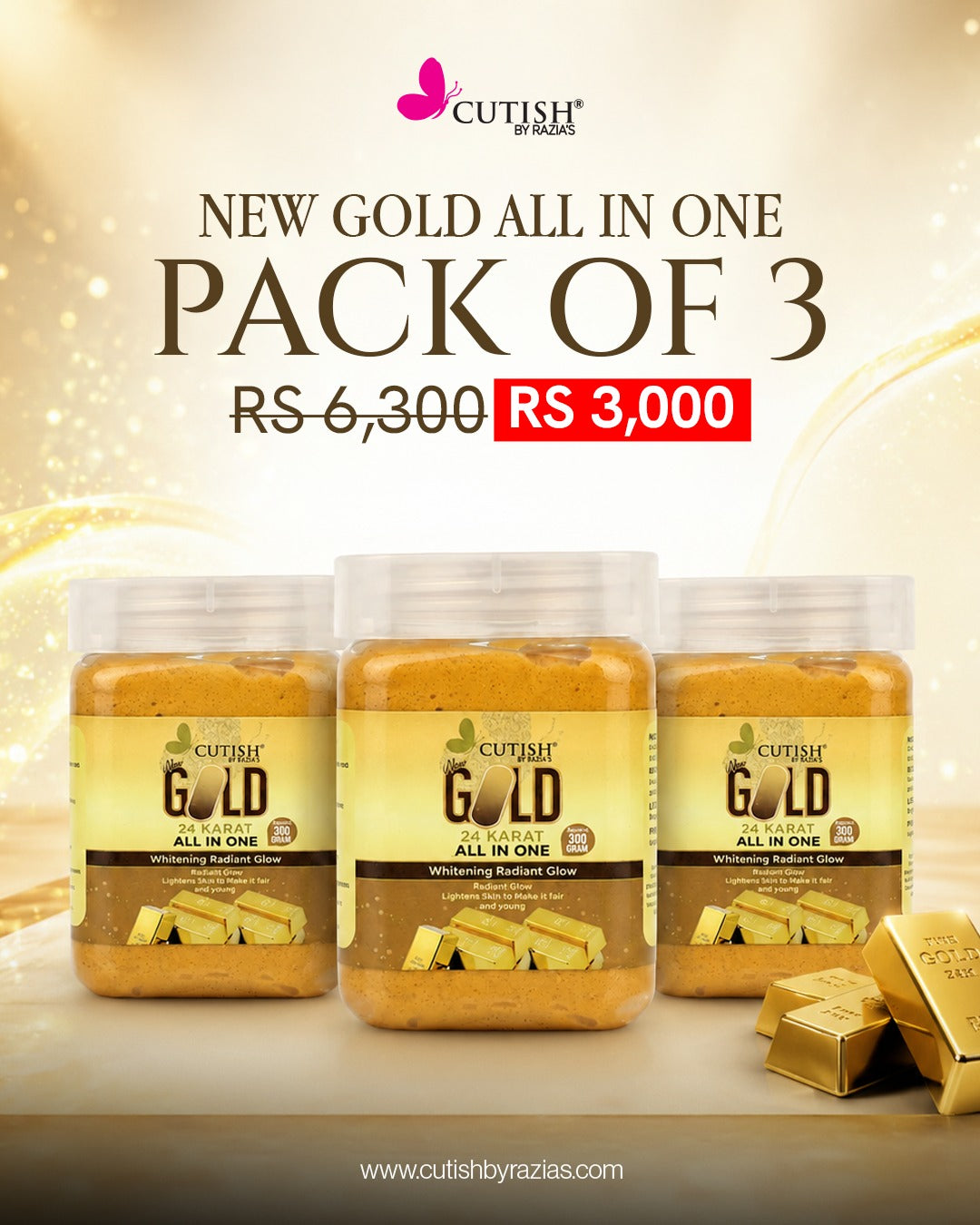 Cutish New Gold All in One - Pack of 3