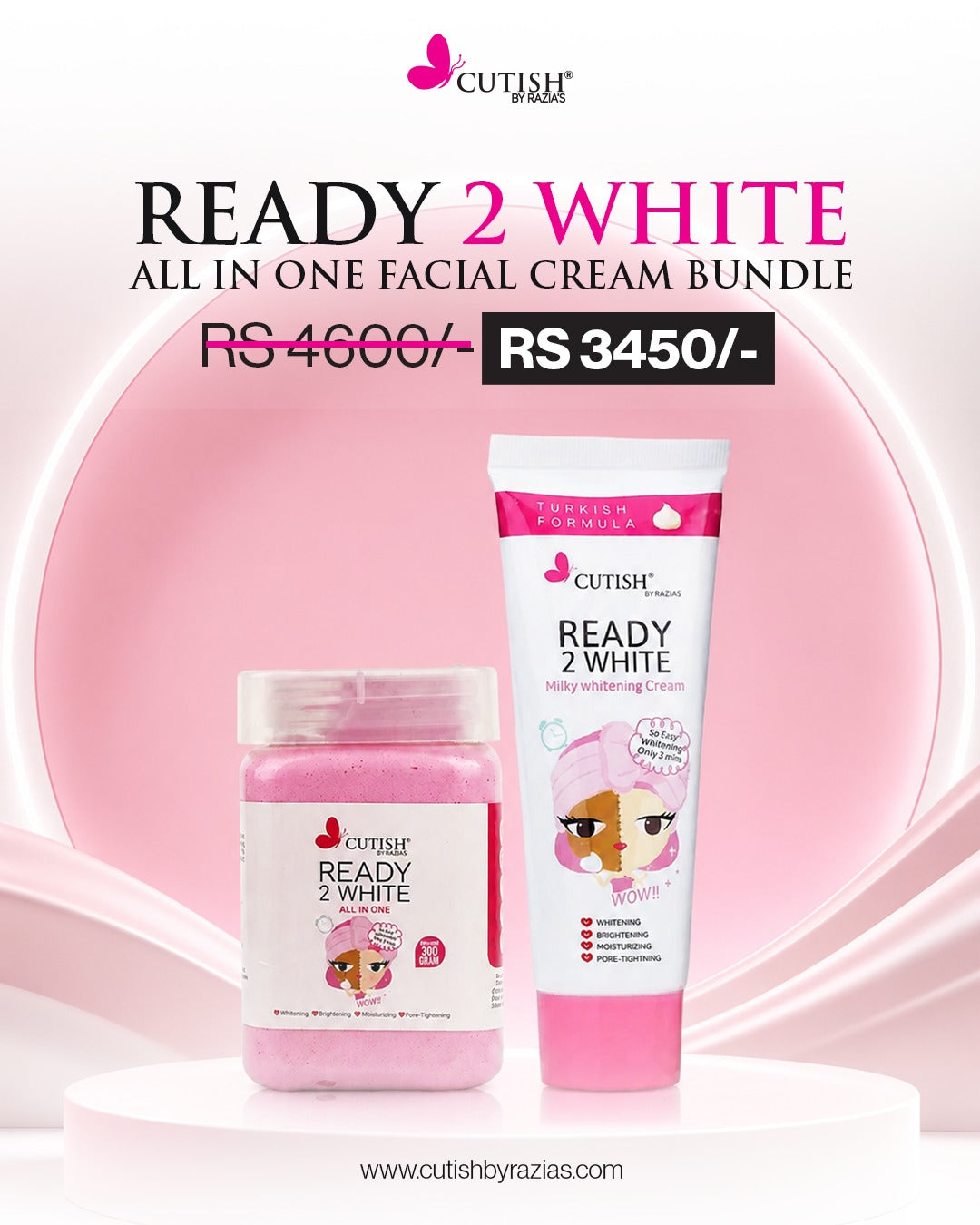 Ready 2 White All In One Facial & Ready 2 White Cream Bundle