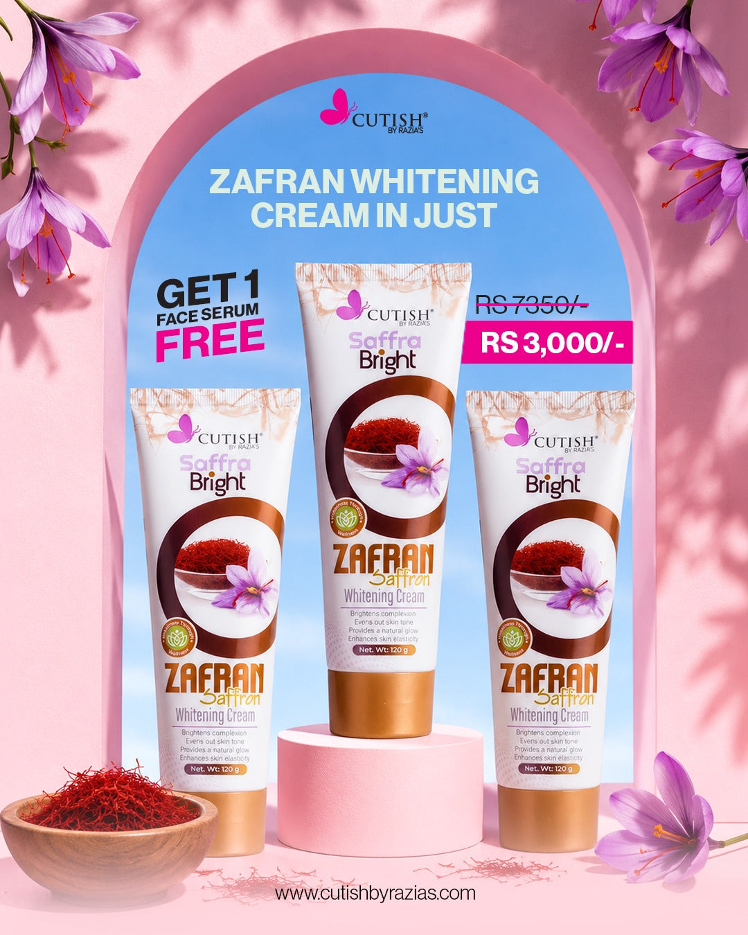 Zafran Brightening 3-in-1 Cream Value Pack – Limited Time Deal
