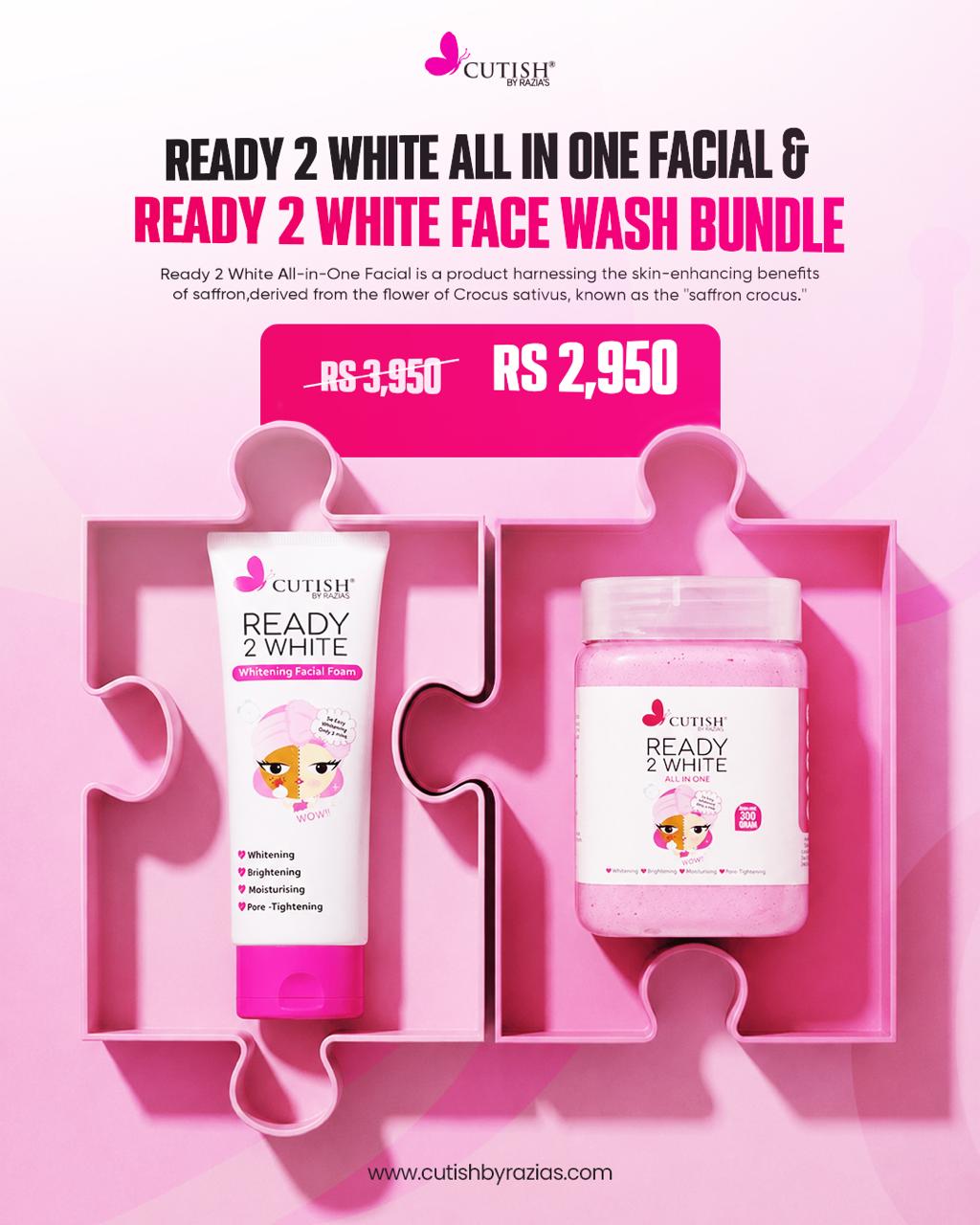 Ready 2 White All In One Facial & Ready 2 White Face Wash Bundle