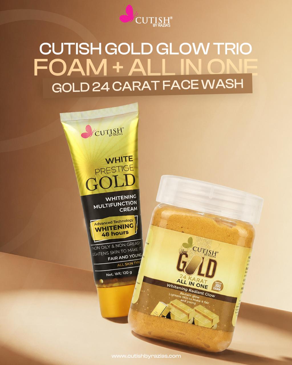Cutish Gold Glow Trio - Cream + All in One