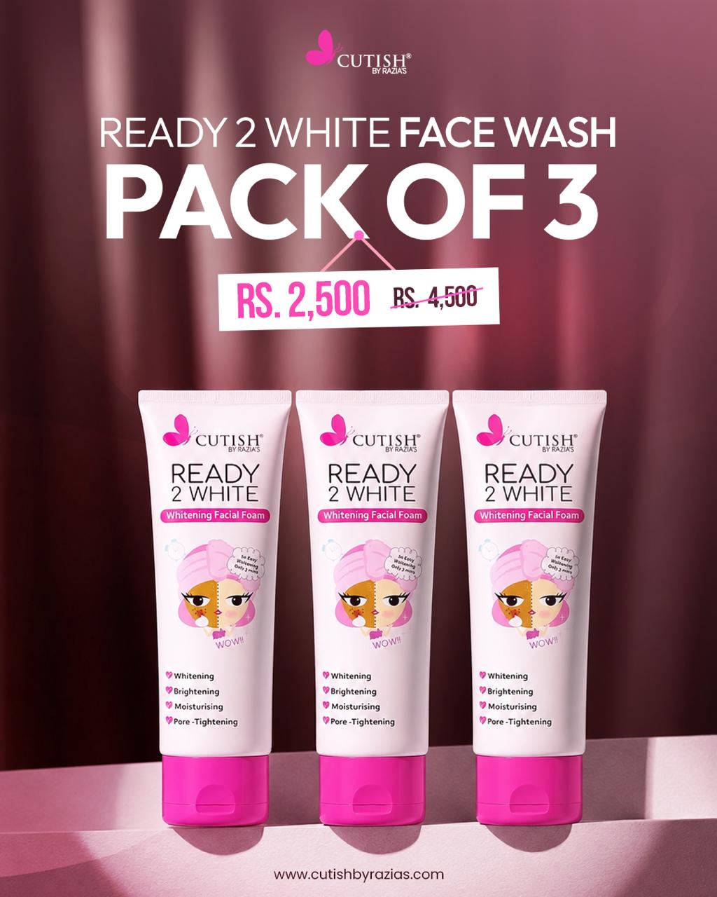 Ready 2 White Face Wash Pack OF 3