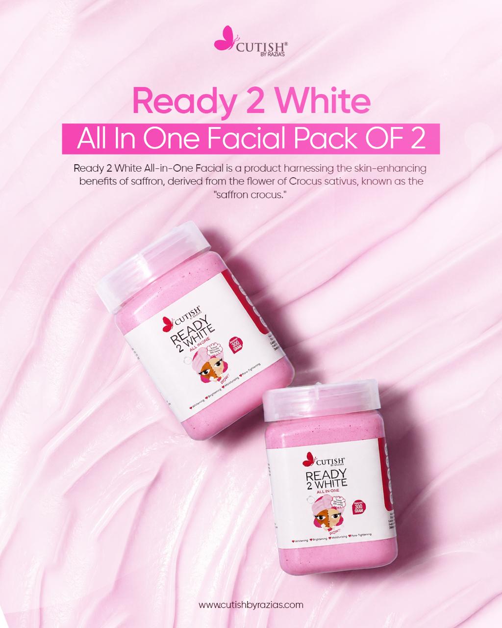 Ready 2 White All In One Facial Pack OF 2