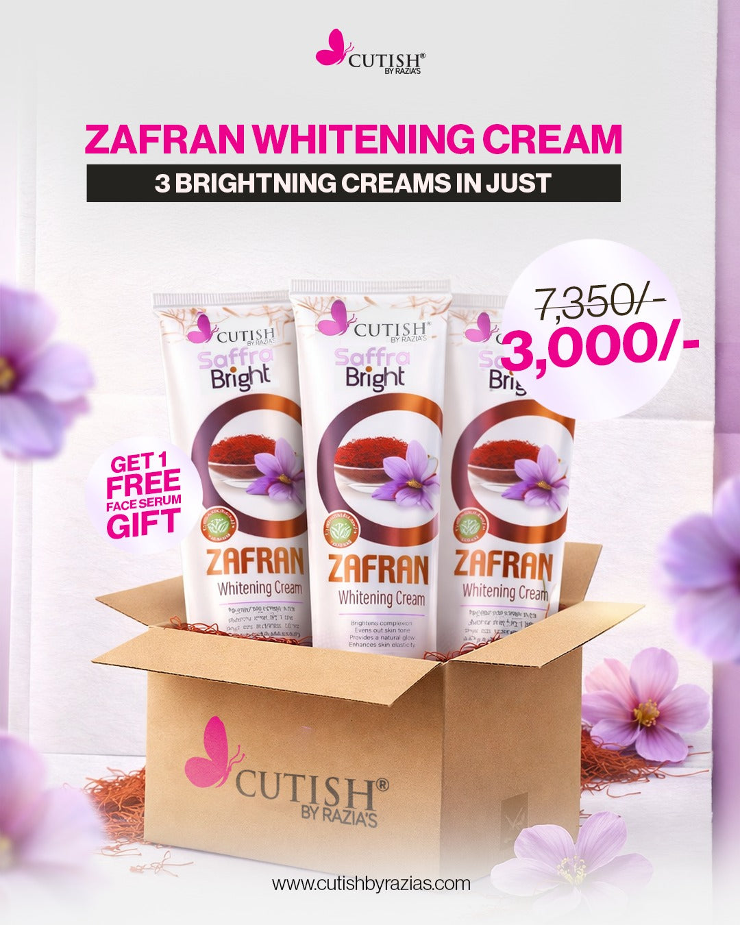 Zafran Brightening 3-in-1 Cream Value Pack – Limited Time Deal